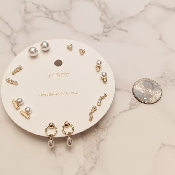 J.Crew Factory  Pearl Stud Earrings Set - Picture 4 of 4